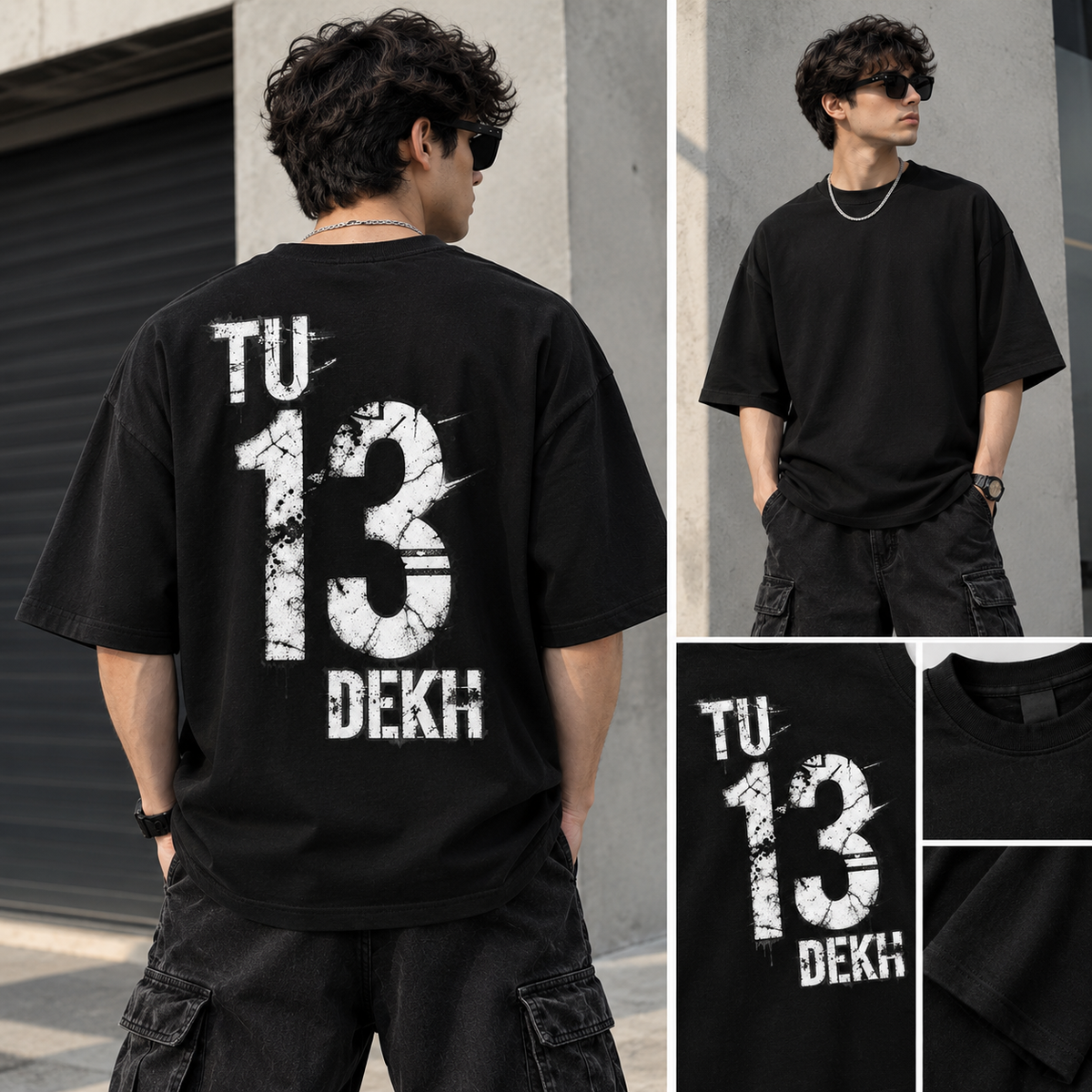 TU 13 DEKH — Typography Graphic T-Shirt