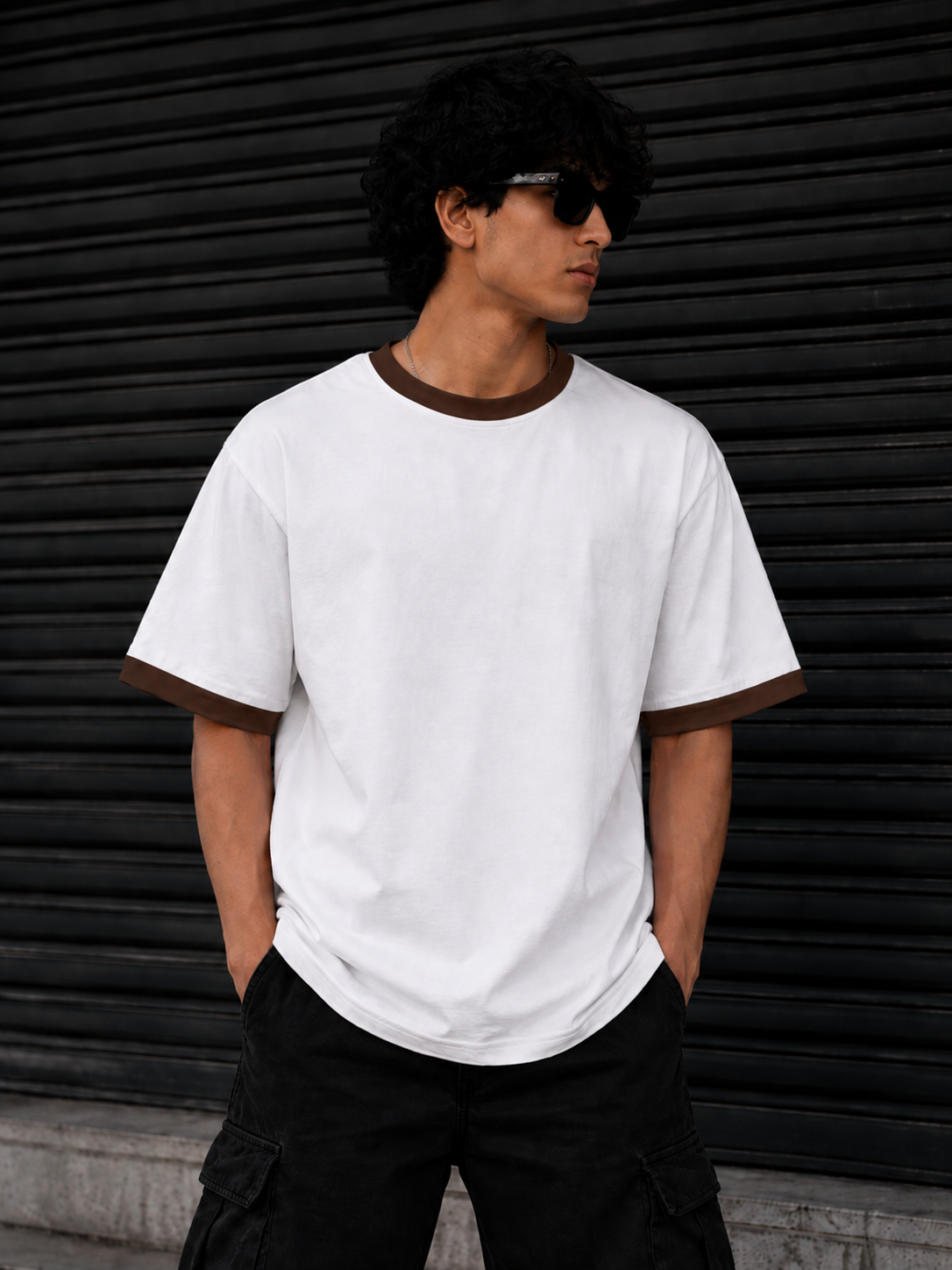 Men's Black Goosebumps Graphic Printed T-shirt