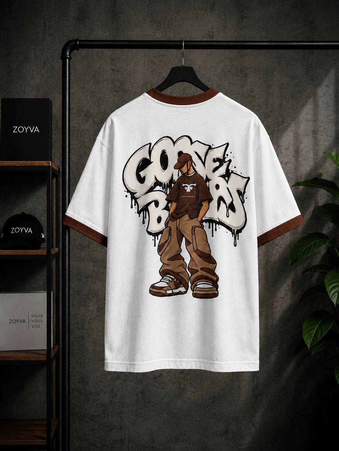 Men's Black Goosebumps Graphic Printed T-shirt
